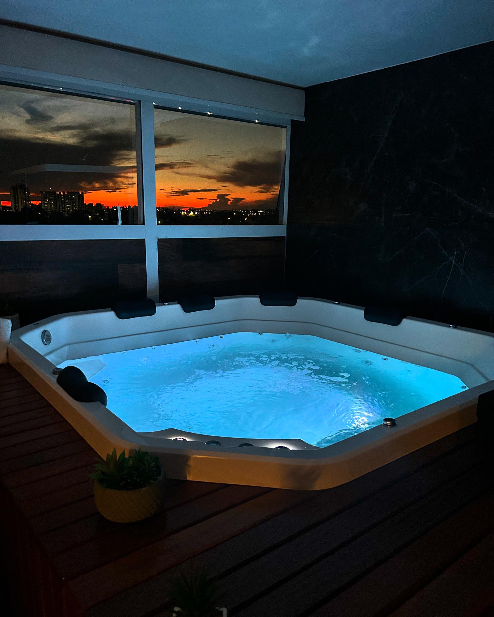 Spa e hidromassagem com vista panorâmica